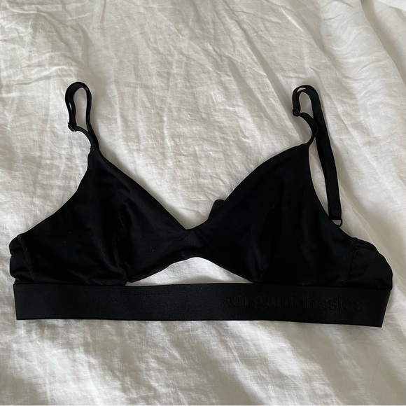 Organic Basics XS black Tencel soft touch adjustable light cut-out bralette - Picture 7 of 10